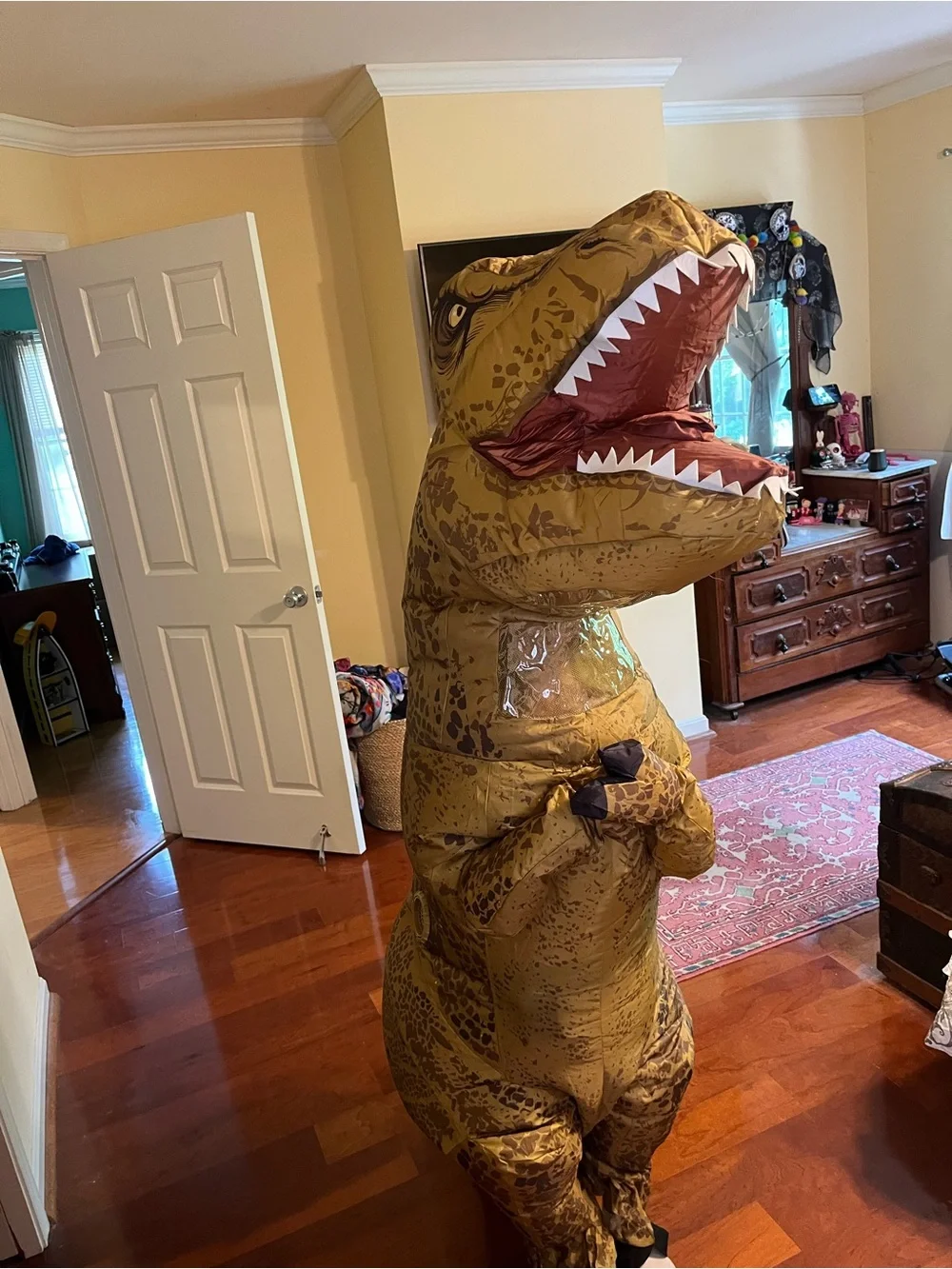 Halloween Jurassic World T-Rex Inflatable Costume - Kids OS